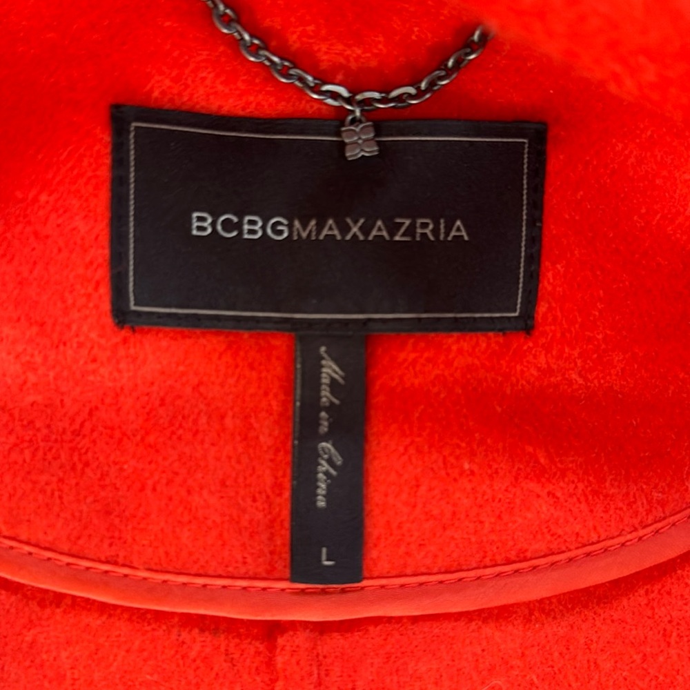 BCBG long orange felt vest/dress, size L - Picture 7 of 7